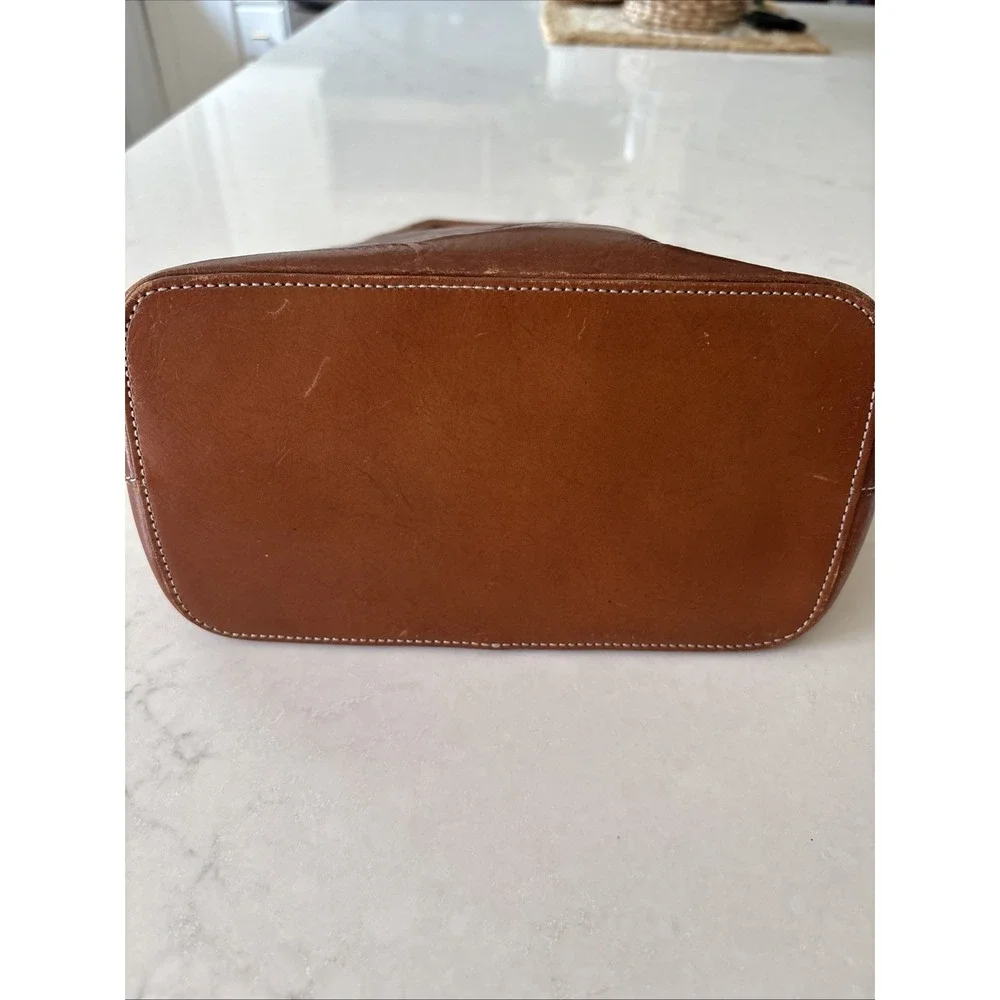 FOSSIL Vintage Luggage Brown Leather Shoulder Bag Purse Clutch Hobo Bucket Boho